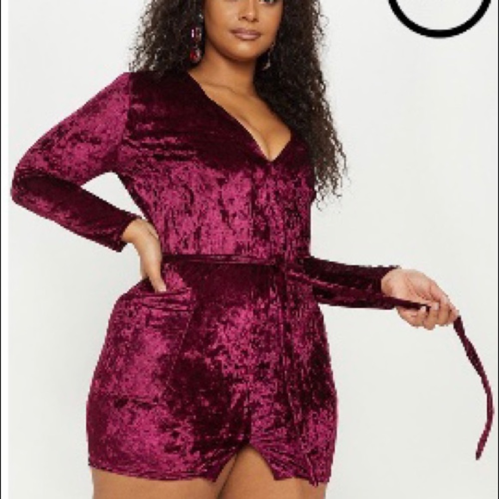 Tie Waist Plunge Dress